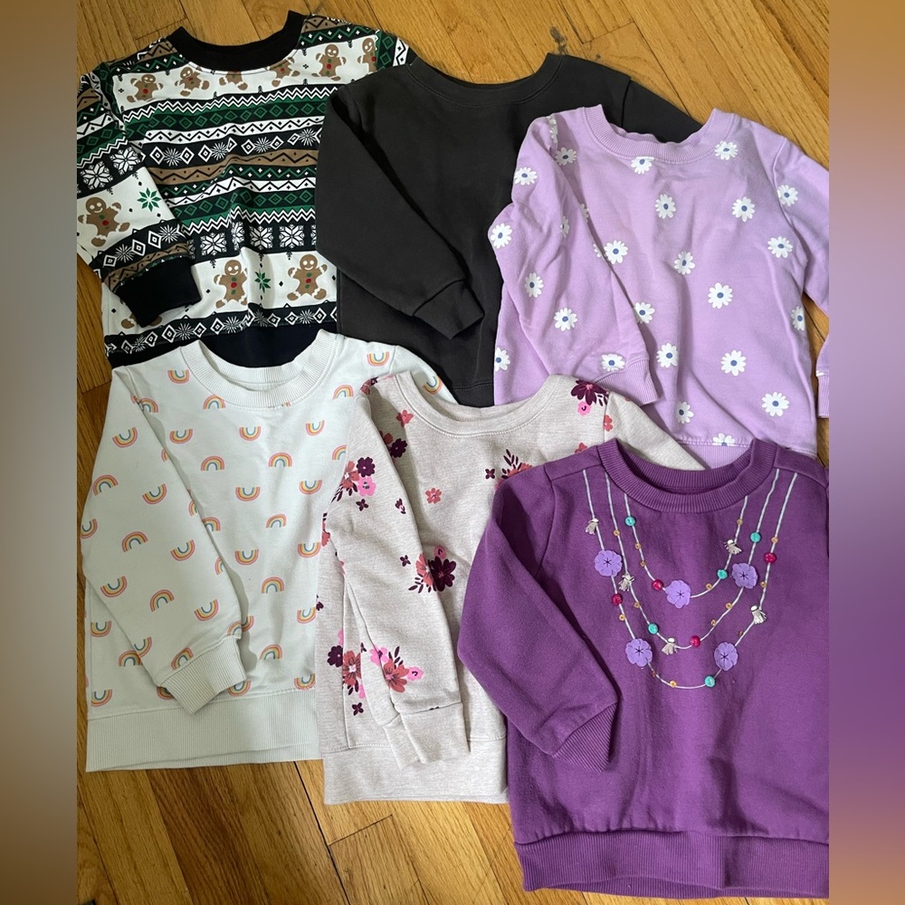 6 Toddler Sweatshirts - Size 2T